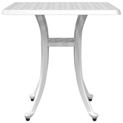 vidaXL Table de jardin blanc 53x53x53 cm aluminium coulé