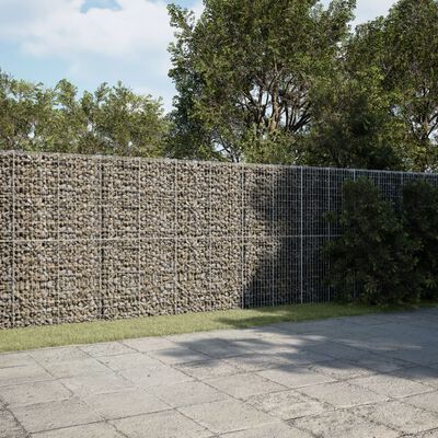 vidaXL Panier gabion avec couvercle 950x100x200 cm fer galvanisé