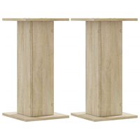 vidaXL Supports de haut-parleurs 2 pcs chêne sonoma bois d'ingénierie