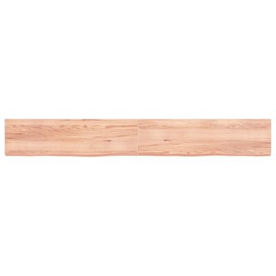 vidaXL Comptoir de salle de bain marron 220x30x(2-6) cm bois traité