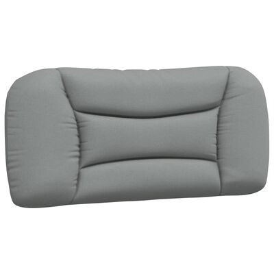 vidaXL Coussin de tête de lit gris clair 80 cm tissu