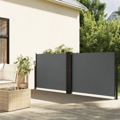 vidaXL Auvent latéral rétractable anthracite 100x600 cm