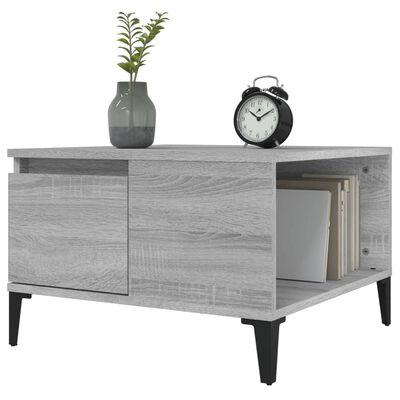 vidaXL Table basse sonoma gris 55x55x36,5 cm bois d'ingénierie