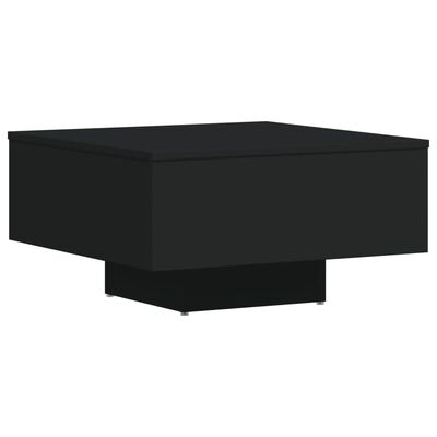 vidaXL Table basse noir 60x60x31,5 cm bois d'ingénierie