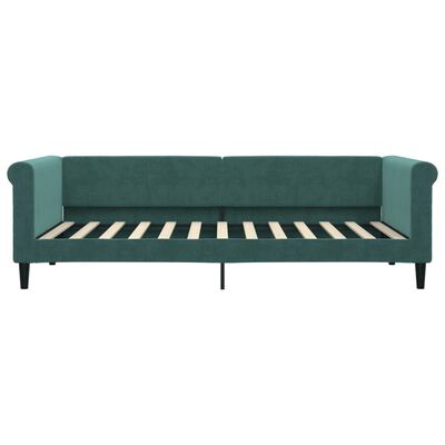 vidaXL Lit de repos vert foncé 90x200 cm velours