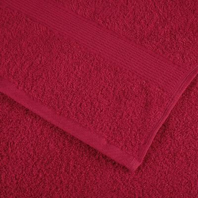 vidaXL Ensemble de serviettes de qualité supérieure SOLUND 12pcs rouge