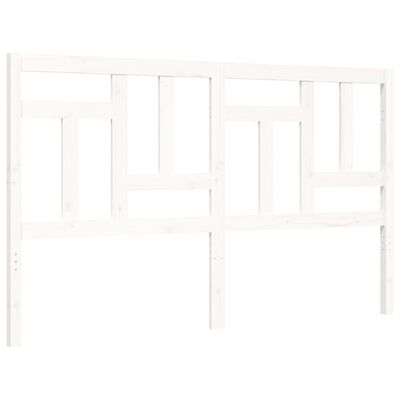 vidaXL Cadre de lit sans matelas blanc bois de pin massif