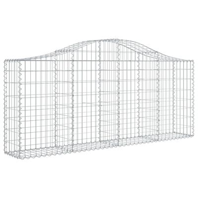 vidaXL Paniers à gabions arqués 3 pcs 200x30x80/100 cm Fer galvanisé