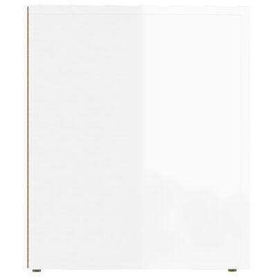 vidaXL Tables de chevet 2 pcs Blanc brillant 50x39x47 cm