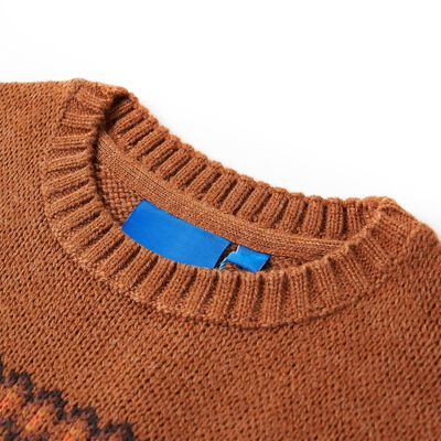 Pull-over tricoté pour enfants cognac 128