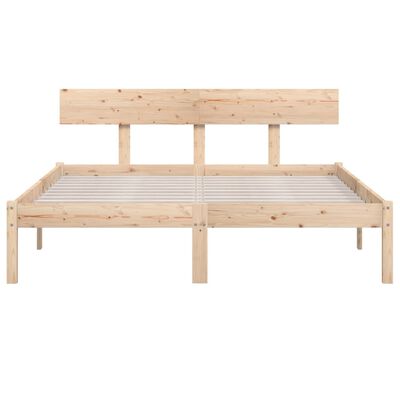 vidaXL Cadre de lit sans matelas bois massif 160x200 cm