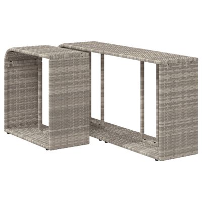 vidaXL Étagères de rangement 2 pcs gris clair résine tressée