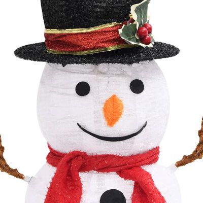 vidaXL Figurine de bonhomme de neige de Noël à LED Tissu 60 cm