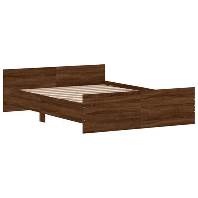 vidaXL Cadre de lit sans matelas chêne marron 140x190 cm