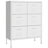 vidaXL Armoire à tiroirs Blanc 80x35x101,5 cm Acier