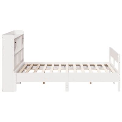 vidaXL Lit bibliothèque sans matelas blanc 180x200 cm bois pin massif