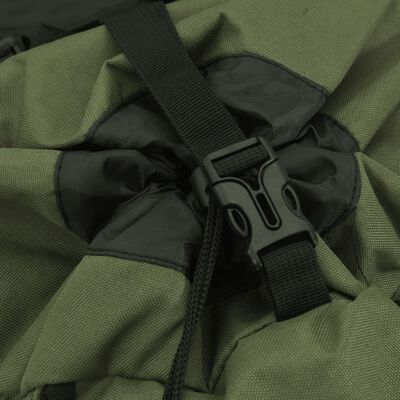 vidaXL Sac à dos de randonnée vert armée 60 L tissu oxford