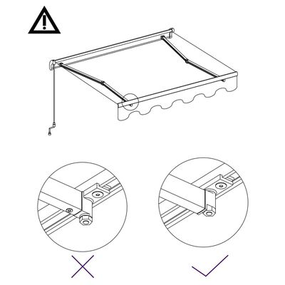 vidaXL Auvent rétractable automatique 450x300 cm Orange et blanc