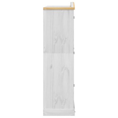 vidaXL Garde-robe Corona blanc 151,5x52x186 cm bois de pin massif