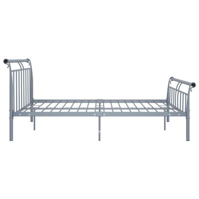 vidaXL Cadre de lit sans matelas gris métal 200x200 cm