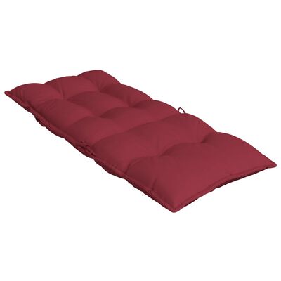 vidaXL Coussins de chaise à dossier haut lot de 2 rouge bordeaux