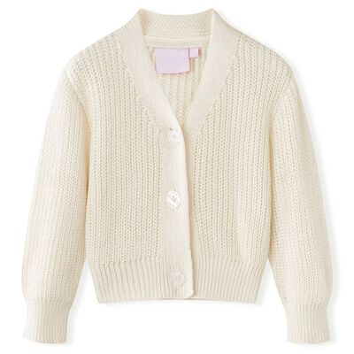 Cardigan pour enfants tricoté blanc neige 116