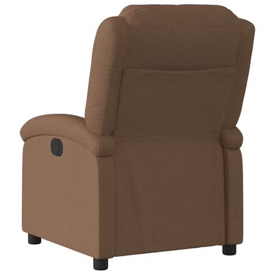 vidaXL Fauteuil inclinable électrique Marron Tissu