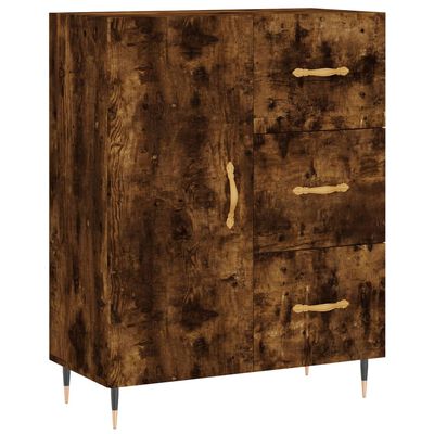 vidaXL Buffet chêne fumé 69,5x34x90 cm bois d'ingénierie