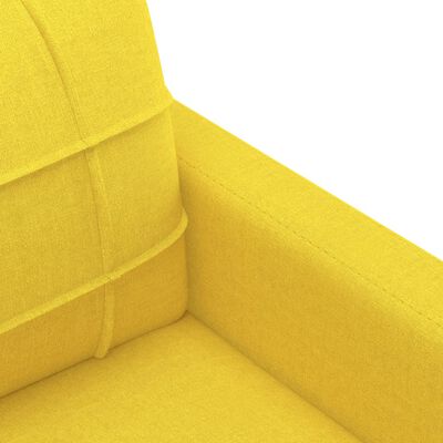 vidaXL Canapé à 2 places Jaune clair 120 cm Tissu