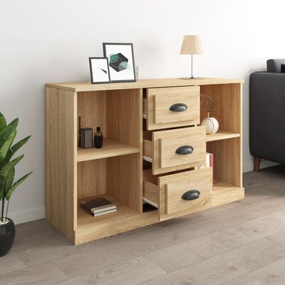 vidaXL Buffet chêne sonoma 104,5x35,5x67,5 cm bois d'ingénierie