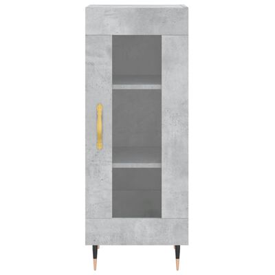 vidaXL Buffet haut Gris béton 34,5x34x180 cm Bois d'ingénierie