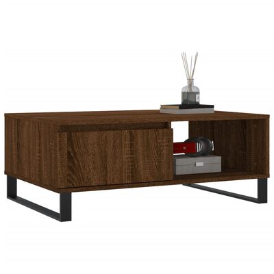 vidaXL Table basse chêne marron 90x60x35 cm bois d'ingénierie