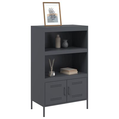 vidaXL Buffet haut anthracite 68x39x113 cm acier