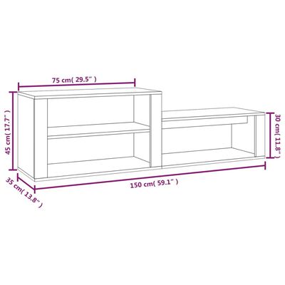 vidaXL Armoire à chaussures Chêne sonoma 150x35x45cm Bois d'ingénierie