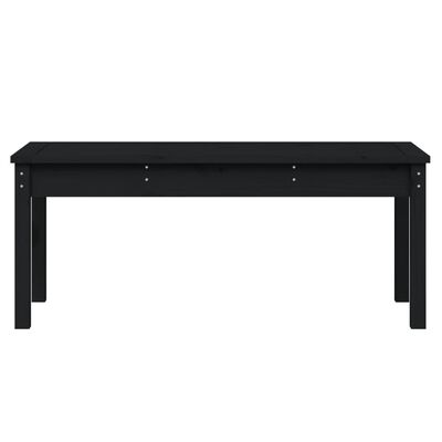 vidaXL Banc de jardin noir 109x44x45 cm bois massif de pin