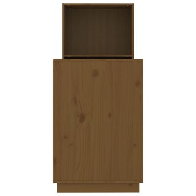 vidaXL Bureau Marron miel 110x53x117 cm Bois massif de pin