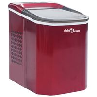 vidaXL Appareil à glaçons Rouge 1,4 L 15 kg / 24 h