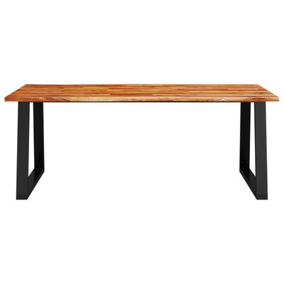 vidaXL Table à manger 200x90x75 cm bois d'acacia solide à bord vif