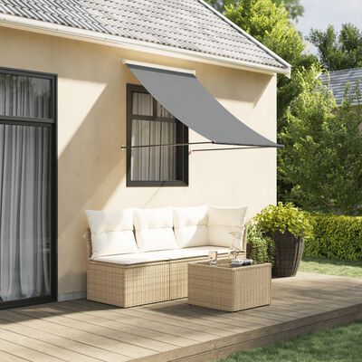 vidaXL Auvent rétractable crème 200x150 m tissu et acier