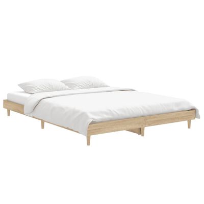 vidaXL Cadre de lit sans matelas chêne sonoma 140x190 cm