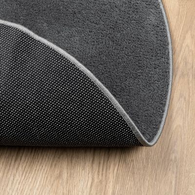 vidaXL Tapis OVIEDO à poils courts anthracite Ø 240 cm