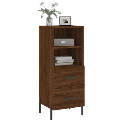 vidaXL Buffet Chêne marron 34,5x34x90 cm Bois d'ingénierie