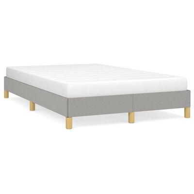 vidaXL Cadre de lit sans matelas gris clair 120x190 cm tissu