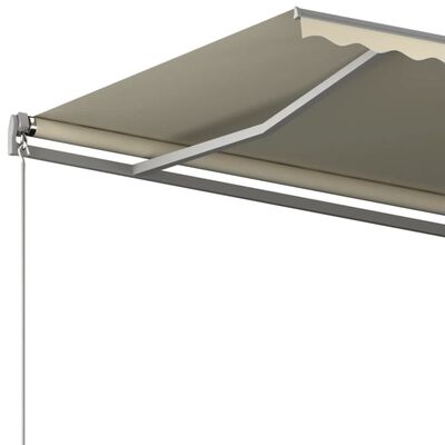 vidaXL Auvent automatique sur pied 500x300 cm Crème