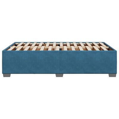 vidaXL Cadre de lit sans matelas bleu 120x190 cm velours