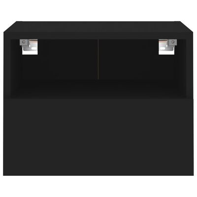 vidaXL Meubles TV muraux 2 pcs noir 40x30x30 cm bois d'ingénierie