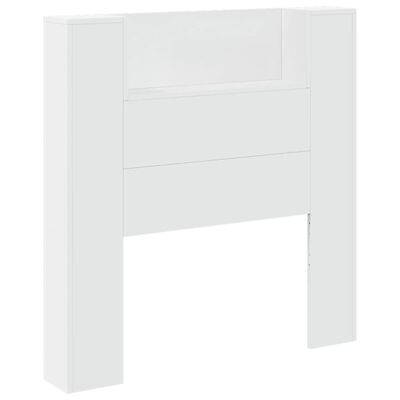 vidaXL Armoire tête de lit avec LED blanc 100x16,5x103,5 cm