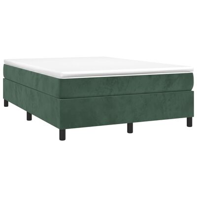 vidaXL Cadre de lit Vert foncé 140x190 cm Velours