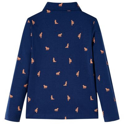 Chemise pour enfants bleu marine 104