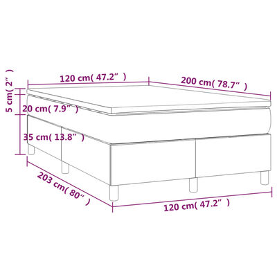 vidaXL Sommier à lattes de lit avec matelas Noir 120x200 cm Velours